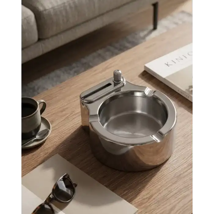 AsilTech Metal Küllük Çakmaklı Masa Üstü Şık Tasarım