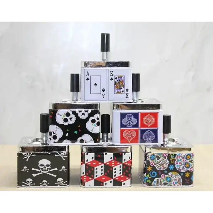 AsilTech Metal Renkli Basmalı Küllük