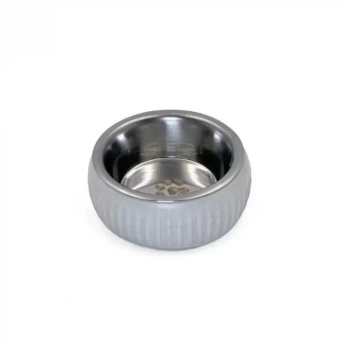 AsilTech Mikopet Organik Seramik Mama Kabı Gri