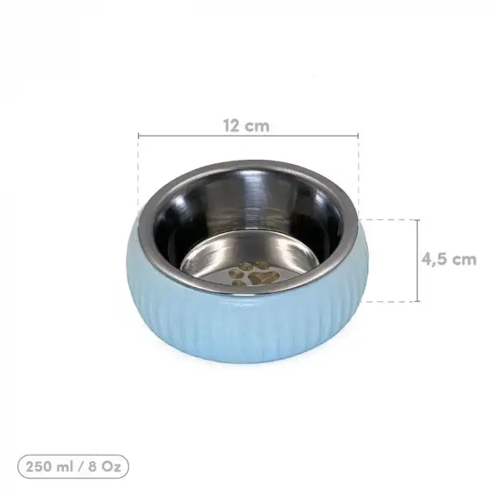 AsilTech Mikopet Organik Seramik Mama Kabı Mavi