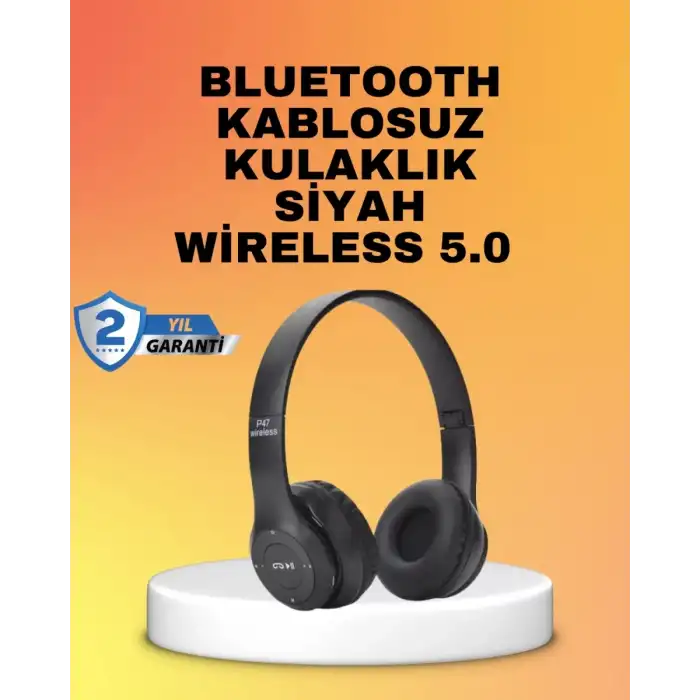 AsilTech Mikrofonlu Kablosuz Kulaklık | Uzun Pil Ömrü ve Stereo Ses Performansı