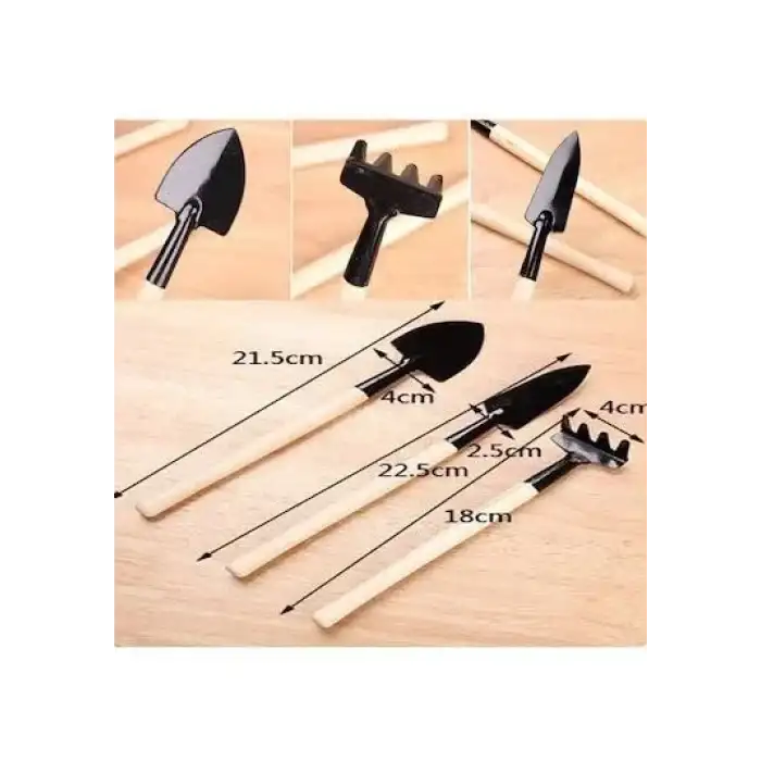 AsilTech Mini Ahşap Hobi Bahçe Seti 3 Parça