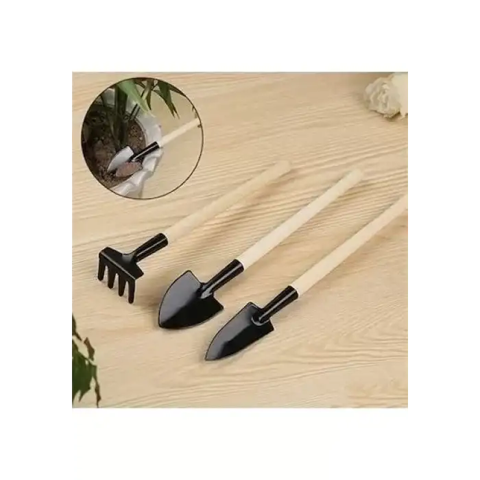 AsilTech Mini Ahşap Hobi Bahçe Seti 3 Parça