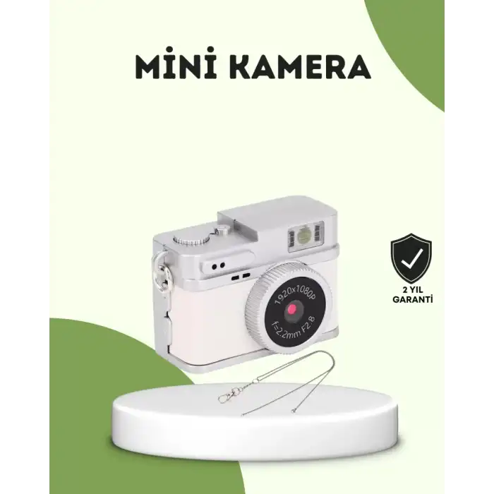 AsilTech Mini HD Dijital Kamera 1080P Kordonlu Taşınabilir Retro Model