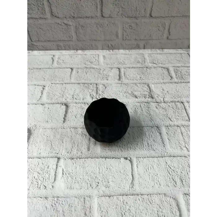 AsilTech Mini Siyah Dekoratif Saksı 5 cm Modern Masaüstü Bitki Saksısı