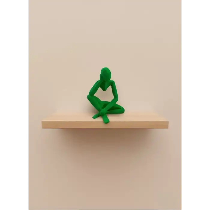 AsilTech Minimal İnsan Figürü Biblo Yeşil Ev ve Ofis Dekoru