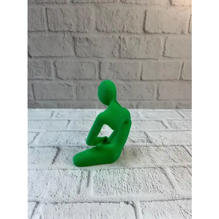 AsilTech Minimal İnsan Figürü Biblo Yeşil Ev ve Ofis Dekoru