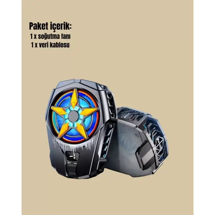 AsilTech Mobil Cihaz Soğutma Radyatörü – Metal+ABS, Type-C Kablolu