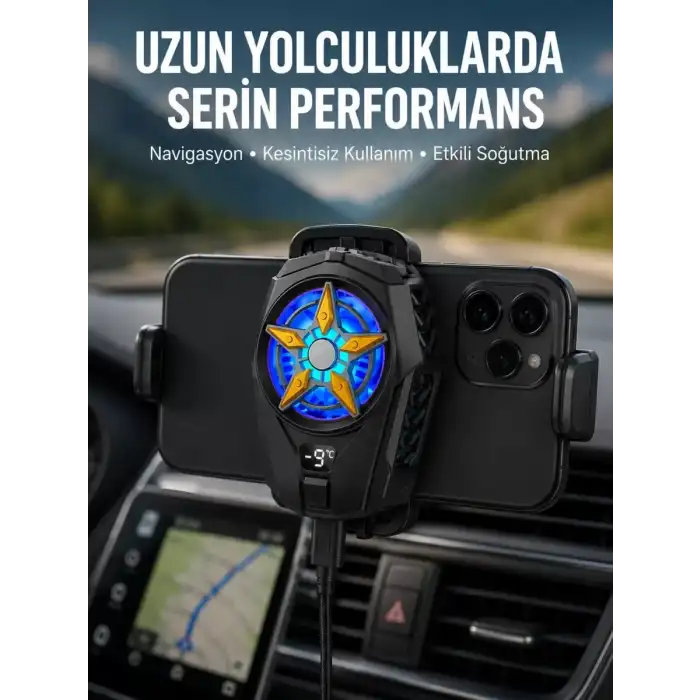 AsilTech Mobil Cihaz Soğutma Radyatörü – Metal+ABS, Type-C Kablolu Yeni Nesil
