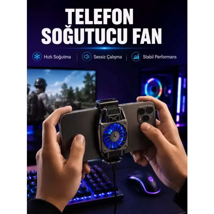 AsilTech Mobil Telefon Soğutucu Fan Yüksek Soğutma Performansı