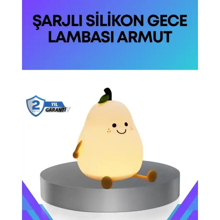 AsilTech Modern Armut Gece Lambası Kablosuz Şarjlı LED Aydınlatma