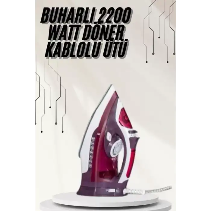 AsilTech Modern Tasarım 2200W Dayanıklı Buharlı Seramik Kaplama Ütü Yeni Nesil