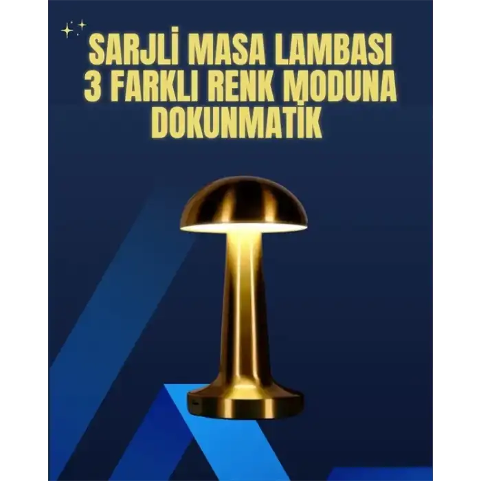 AsilTech Modern Tasarım Şarjlı Masa Lambası – 1800 mAh Batarya