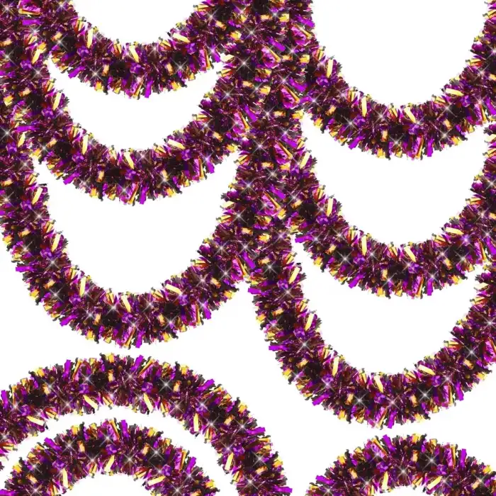 AsilTech Mor Turuncu Garland Çift Renk Sim Süs