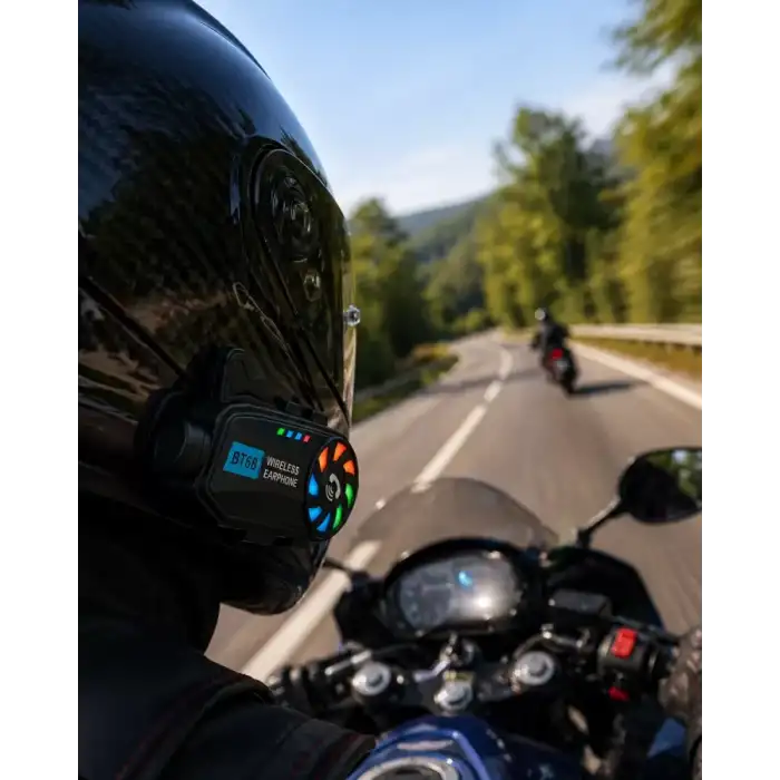 AsilTech Motosiklet Kask Kamera Sistemi Gece Görüş Destekli Bluetooth ve Uzun Pil