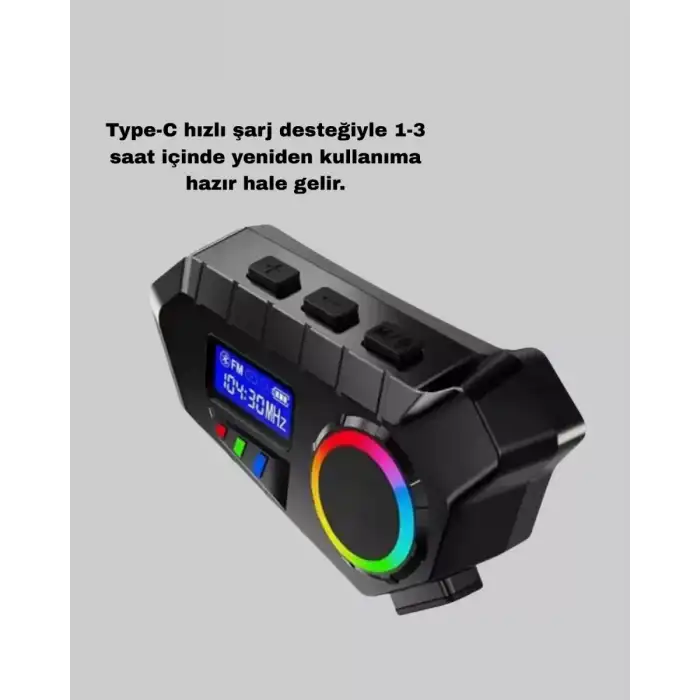 AsilTech Motosiklet ve Günlük Kullanım İçin Bluetooth Hoparlör ve Disk Kilidi Seti
