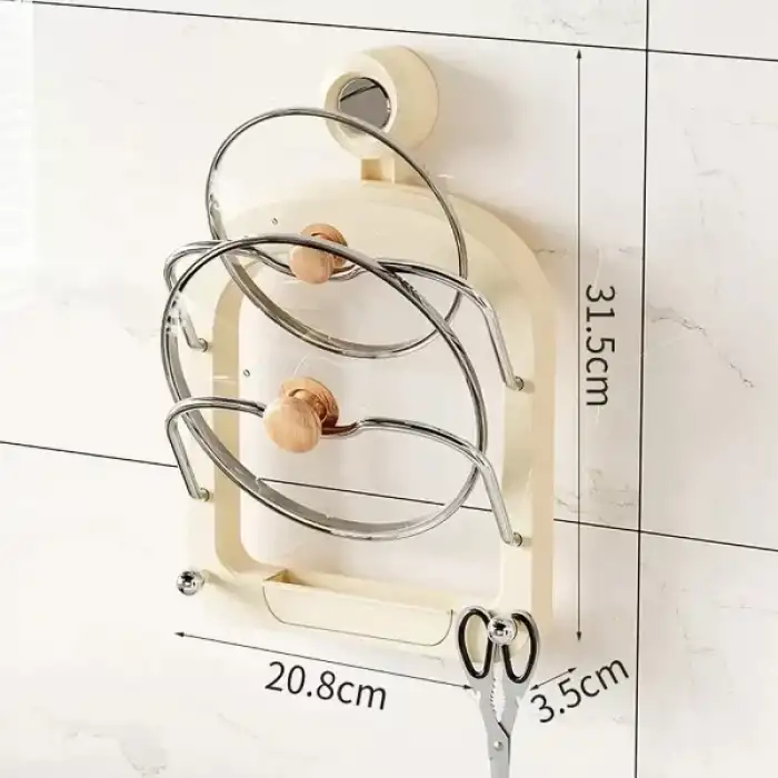 AsilTech Mutfak Tava Tencere Kapak Tutucu Organizer Raf