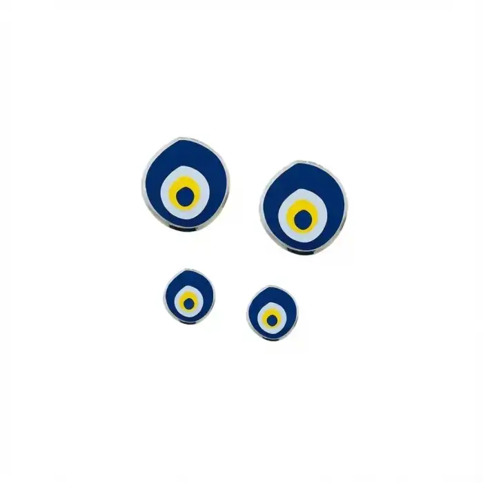 AsilTech Nazar Boncuk Modeli Etiket Damla Sticker 4lü Set