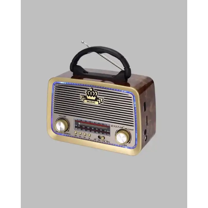 AsilTech Nostalji Bluetooth Radyo FM AM SW Ahşap Eskitme Tasarım Yeni Nesil