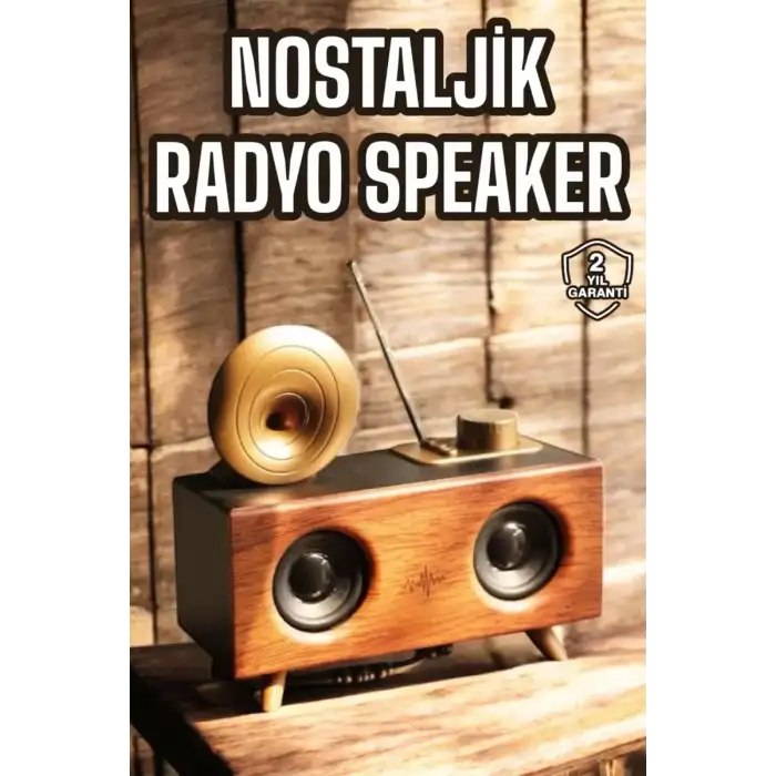 AsilTech Nostaljik Görünümlü Bluetooth Bağlantılı Speaker