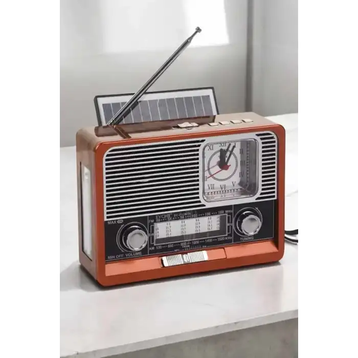 AsilTech Nostaljik Görünümlü USB Girişli Bluetooth Bağlantılı Radyo