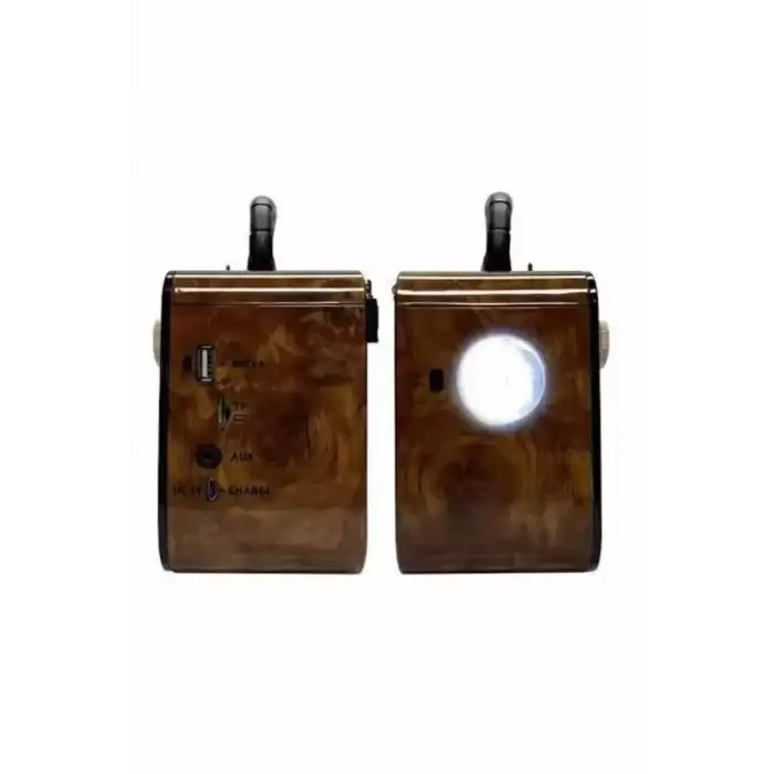 AsilTech Nostaljik Radyo Bluetooth Bağlantılı Müzik Kutusu Ahşap