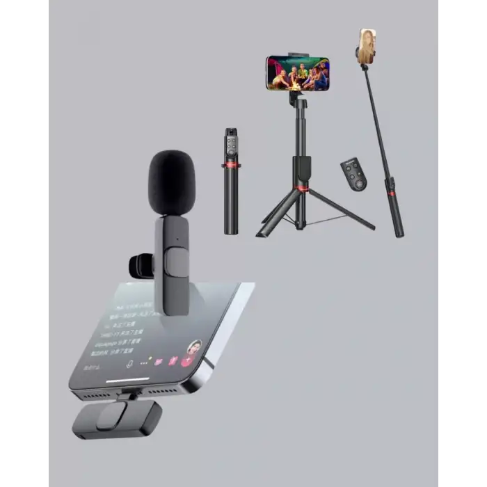 AsilTech NPL2S TRİPOT +K11 YAKA MİKROFONU SET