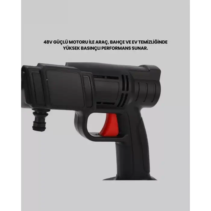 AsilTech Orijinal 2025 48V Şarjlı Basınçlı Temizlik Tabancası A Kalite Seri