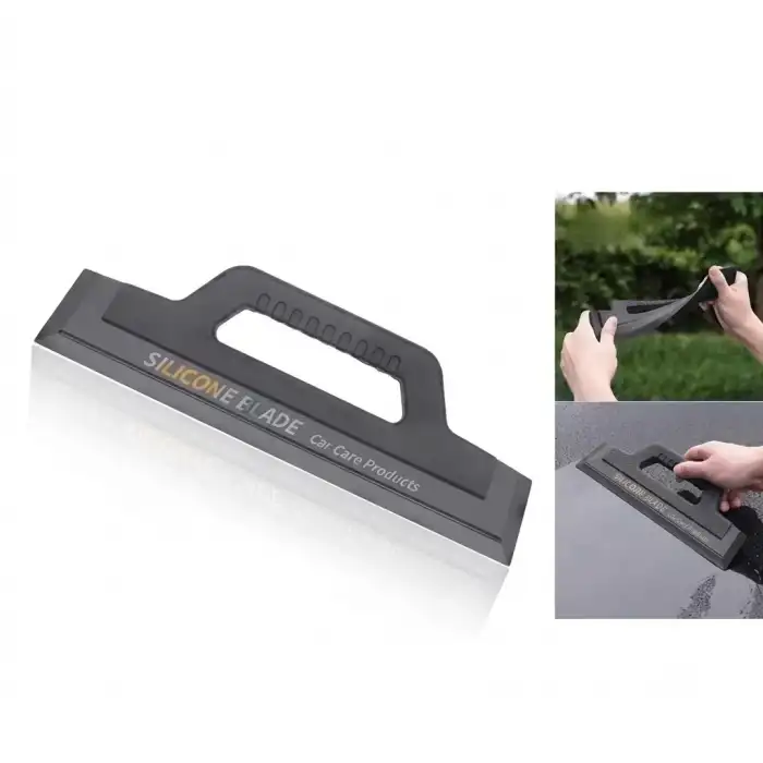 AsilTech Oto Çekpaslı Araç Su Kurutma Kazıyıcı Saplı 29cm Siyah