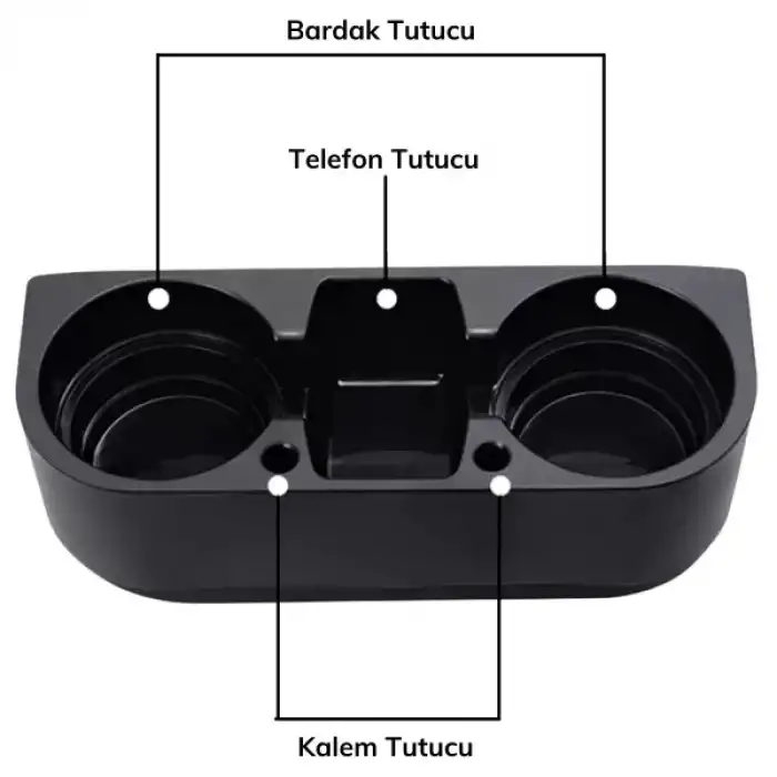 AsilTech Oto Koltuk Yanı Bardak Tutucu Organizer
