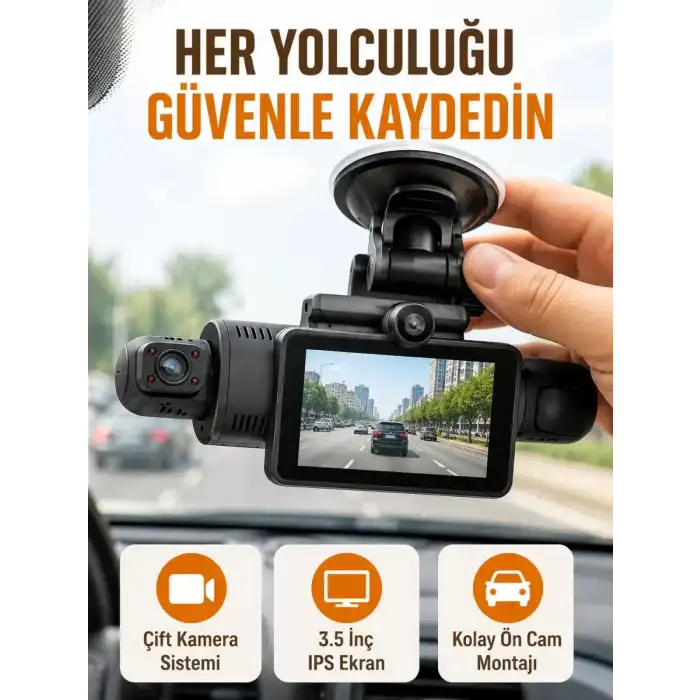 AsilTech Otomatik Kayıtlı Full HD Araç Kamerası – Döngüsel Kayıt ve Hareket Algılama