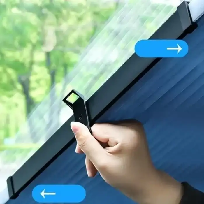 AsilTech Otomatik Makaralı Oto Ön Cam Güneşlik