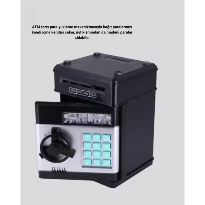 AsilTech Otomatik Para Çeken Şifreli ATM Tasarımlı Kumbara
