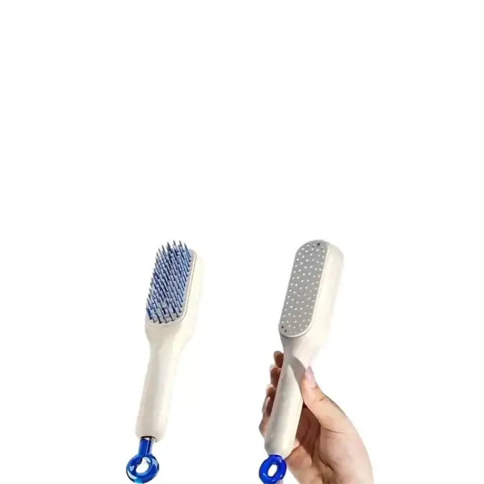 AsilTech Otomatik Temizlenen Ergonomik Saç Tarağı – Masaj Başlıklı