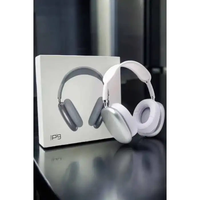 AsilTech P9 Air Max Kablosuz 5.0 Mikrofonlu Bluetooth Kulaklık Beyaz Yüksek Ses Kaliteli