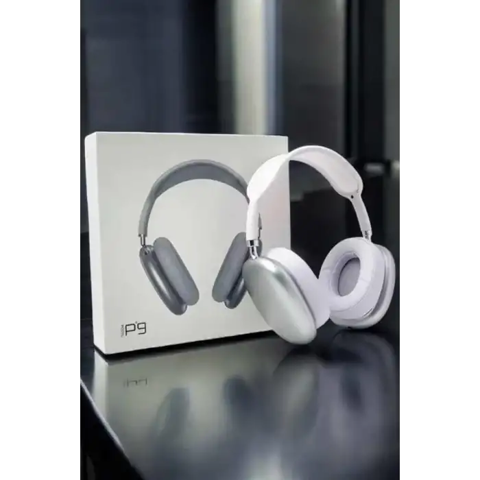 AsilTech P9 Air Max Kablosuz 5.0 Mikrofonlu Bluetooth Kulaklık Beyaz Yüksek Ses Kaliteli