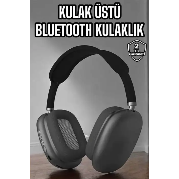 AsilTech P9 Plus Hi-fi Ses Kalitesi Ayarlanabilir Mikrofonlu Bluetooth Kulaklık Siyah