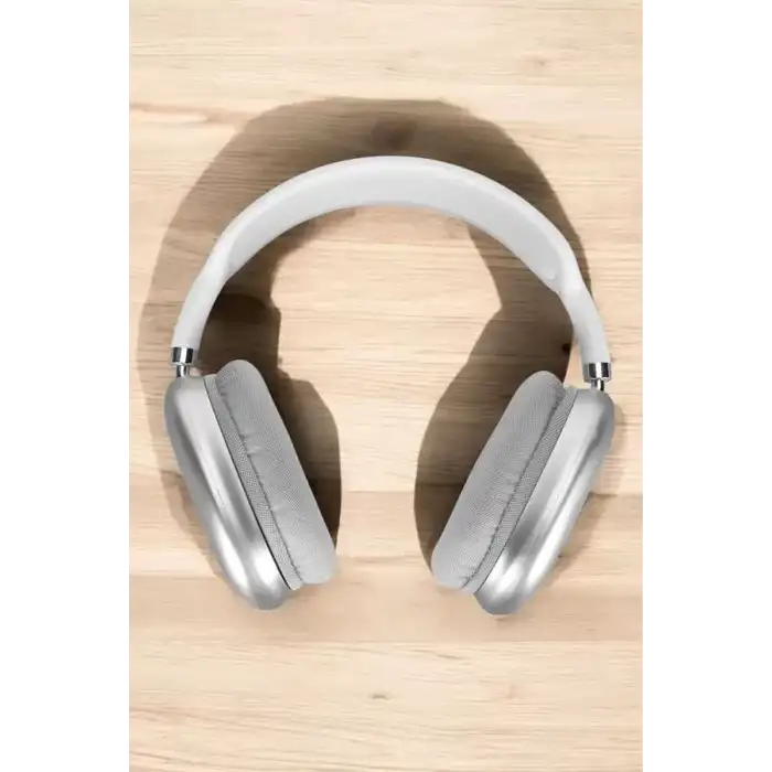 AsilTech P9 Plus Kablosuz Kulak Üstü Bluetooth Kulaklık Beyaz Yüksek Ses Kaliteli