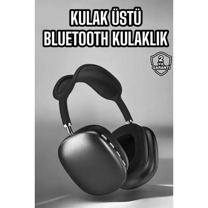 AsilTech P9 Plus Kulaklık Siyah Bluetooth Bağlantılı Kulak Üstü Kablosuz