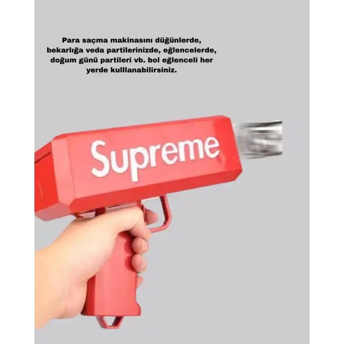 AsilTech Para Saçma Makinesi Kırmızı Model 100’lü Sahte Para Hediyeli