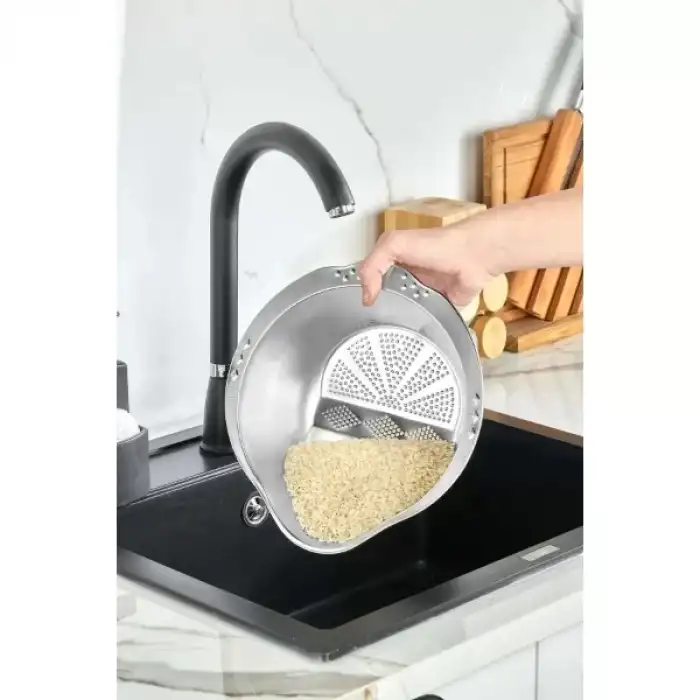 AsilTech Paslanmaz Çelik Pirinç Süzgeci
