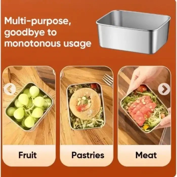 AsilTech Paslanmaz Çelik Saklama Kabı