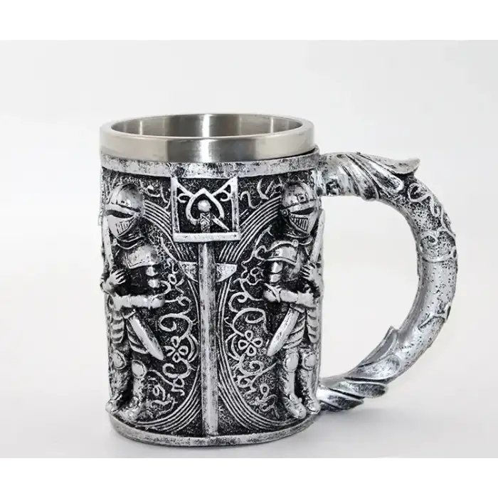 AsilTech Paslanmaz Çelik Şövalye Kupa Bardak (Büyük Boy)