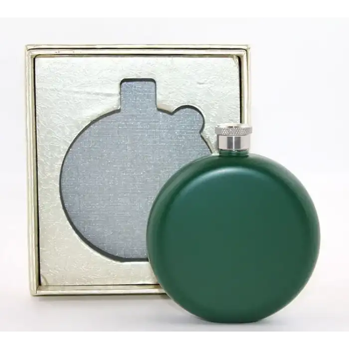 AsilTech Paslanmaz Çelik Yuvarlak Matara 5 Oz Yeşil Renk