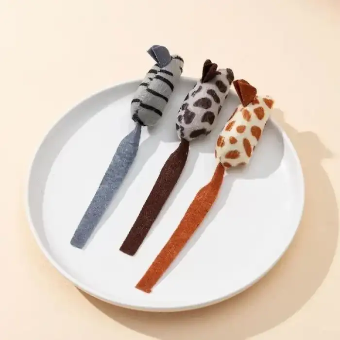 AsilTech Peluş Fare Kedi Oyuncağı 3 Adet