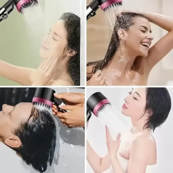 AsilTech Pembe 3 Modlu Filtreli Duş Başlığı