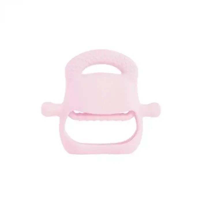 AsilTech Pembe Bebek Silikon Diş Kaşıyıcı