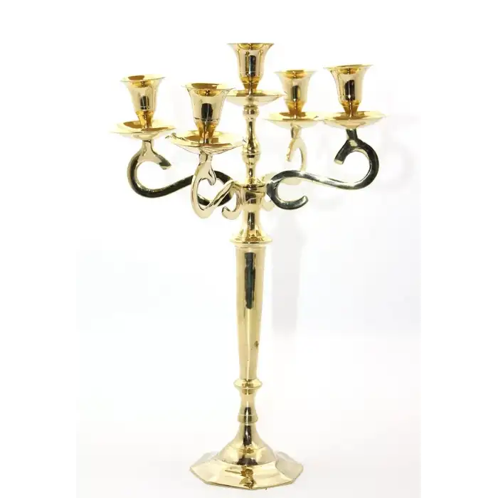 AsilTech Pirinç 5li Şamdan