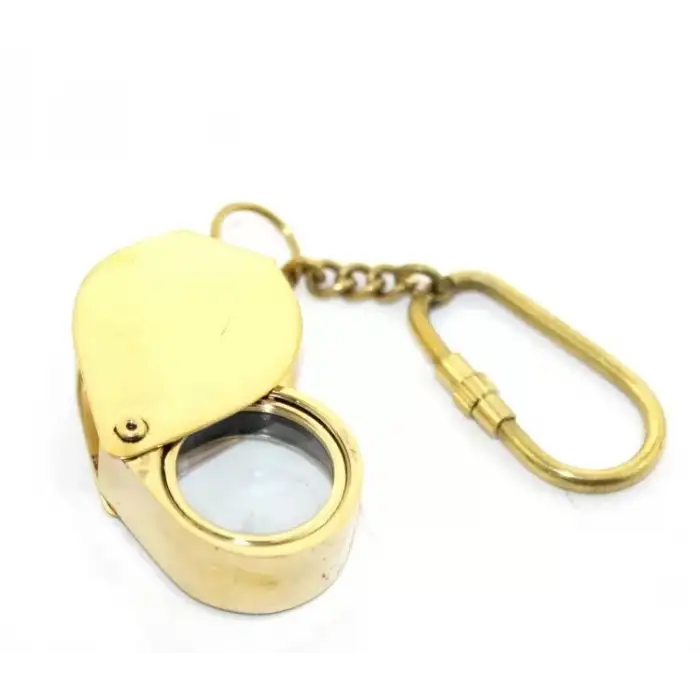 AsilTech Pirinç Büyüteç Anahtarlık Model 2