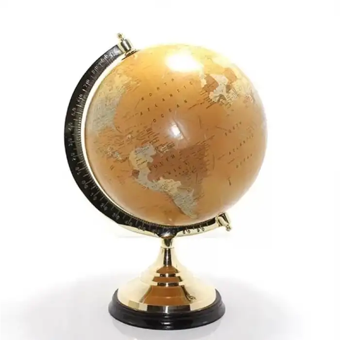 AsilTech Pirinç Dünya Küre 47 Cm